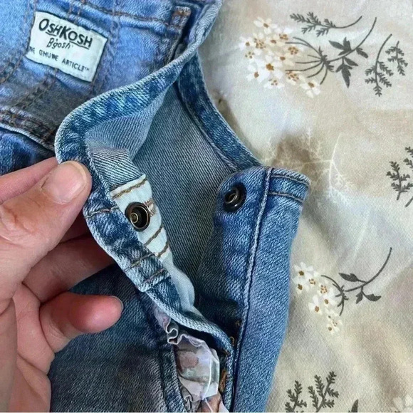 Oshkosh Denim Overalls Girls Size 12M - Picture 5 of 10